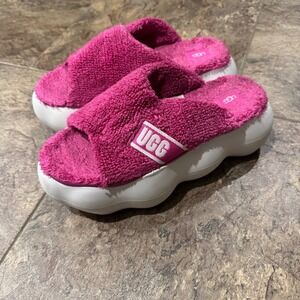 UGG Sugarcloud‎ Logo Platform Sandals fashion terry Slides Pink Women's
Size 11